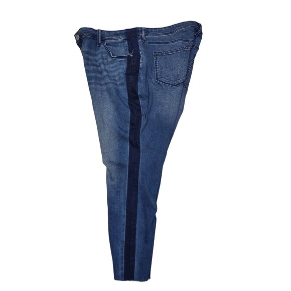 EVRI Womens Plus Jeans Midrise Ankle Raw Edge Hem Skinny Stretch Plus Sz 22W - Picture 7 of 8